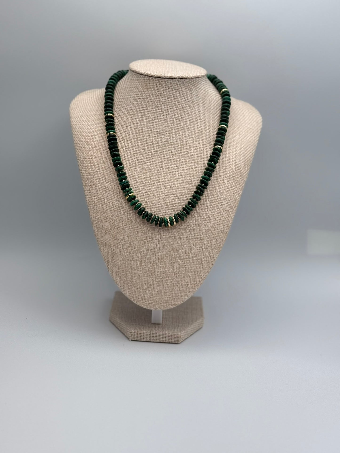 Malachite Disc Necklace